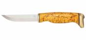 ATL903  Arctic Legend Hobby | Couteau Lame Acier Inoxydable | Manche Curly Birch Housse Cuir Finland - Livraison Gratuite 