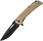 BHBB401TN Couteau BLACKHAWK! Bunker Buster Tan Lame Acier D2 Black Drop Point - Livraison Gratuite