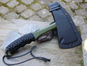 BR110BLG Hache Browning Shock'N Awe Green Tomahawk Lame Acier 1055 Etui Nylon - Livraison Gratuite