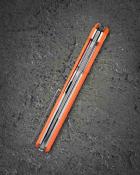 BTKG65B Bestech Duoz |  Couteau Lame Harpoon Acier 14C28N Satin | Manche Orange G10 Linerlock - Livraison Gratuite