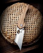 BTKL06B Couteau Bestech Skirmish | Lame Cleaver Acier 154CM | Liner Lock & Manche Bois d'Olivier - Livraison Gratuite