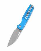 BTKMK15D Bestechman Vector Blue – Couteau Pliant Drop Point Acier D2 Manche Aluminium Button Lock – Livraison Gratuite