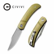 CIVC2015B Civivi Appalachian Drifter – Couteau pliant Slipjoint Lame Acier CPM-S35VN Manche Micarta Olive - Livraison Gratuite