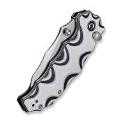 CIVC240283 Couteau Civivi Natterjack Clip Point Lame Acier 14C28N White/Black G10 Button Lock - Livraison Gratuite