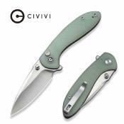 CIVC240313 CIVIVI Faeger – Couteau Pliant Button Lock | Lame Drop Point 14C28N | Manche G10 Jade - Livraison Gratuite