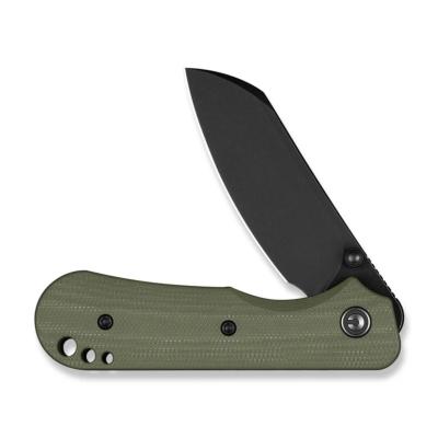 CIVC240551 Couteau CIVIVI Crabby Lame Sheepsfoot Acier 14C28N - Manche G10 Vert OD - Liner Lock Pivot Roulements à Billes - Livraison Gratuite