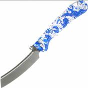 DGRFM024SGZH Daggerr Behemoth Slim Gzhel – Couteau pliant X-Lock Lame Acier VG-10 Satin Manche G10 Motif Gzhel - Livraison Gratuite