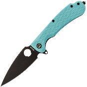 DGRRSTFBW Daggerr Knives Resident | Couteau Pliant | Lame Spear Point 8Cr14MoV Blk | Manche FRN Bleu Clair | Livraison Gratuite