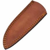 DM1428 Couteau Skinner | Lame Acier damas Drop Point | Manche Résine Black Turquoise | Housse cuir | Livraison Gratuite