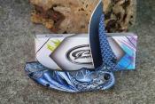CN300551BL Lot de 3 Couteau Rite Edge Dragon Bleu Scale Lame Acier Inox Manche ABS Liner Lock - Livraison Gratuite