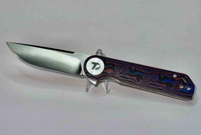 DTK3897MR  Dreamtech Micarta Red | Lame Drop Point Acier D2 Satin | Manche Red Micarta Liner Lock - Livraison Gratuite