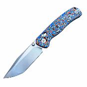 DTK4508MBO Couteau Pliant Dreamtech D4 | Lame Tanto Acier 14C28N | Manche Micarta Blue/Orange Axis Lock - Livraison Gratuite