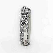 DTK4508MBW Dreamtech D4 Axis Lock Blk/wht | Lame Tanto Acier 14C28N Bead Blast | Manche Micarta Black/White Axis Lock - Livraison Gratuite