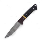 FCW4762BHD Poignard Frost Cutlery Damas Hunter Buffalo Horn Lame 256 Couches Etui Cuir - Livraison Gratuite