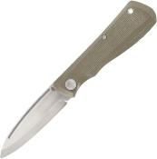G4123 GERBER Mansfield Couteau Lame Acier D2 Satin Manche Micarta Green Slip Joint - Livraison Gratuite