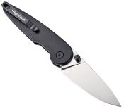 HTK06BLKS Couteau Hightron Birdidi Black Drop Point Lame Acier D2 Sécurité Button Lock Bearing - Livraison Gratuite