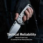 J1966GGY Couteau CJRB Tundra Limited Edition | Lame Drop Point Acier S35VN | Manche Gray Titanium Linerlock - Livraison Gratuite