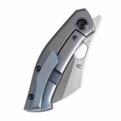 K2087A4 Kansept Osprey – Couteau Pliant Lame Wharncliffe Acier CPM-S35VN Manche Titane Bleu – Thumb Hole – Jonathan Shaw Design  