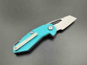 KETM088 Ketuo Thorn V2  - Couteau Pliant Linerlock Lame Acier 14C28N Satin Wharncliffe Manche G10 Bleu - Livraison Gratuite