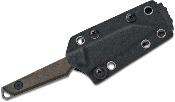 KI1079A2 Kizer Phasmids – Couteau Fixe Compact | Lame Sheepsfoot AEB-L Noire | Manche Richlite Chocolate Glacier | Étui Kydex - Livraison Gratuite