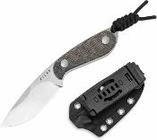 KI1081A8 Couteau Kizer BUDDY Lame Drop Point Acier AEB-L Manche Micarta Black Etui Kydex - Livraison Gratuite