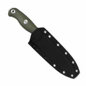 KI1103A1 Kizer Drop Bear Fix 7 | Lame Acier AEB-L | Manche Micarta Vert | Étui Kydex Rotatif - Livraison Gratuite