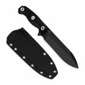 KI1103A2 Kizer Drop Bear Fix 7 – Couteau Bushcraft Lame Acier 1095HC Black Manche Black G10 étui kydex - Livraison Gratuite
