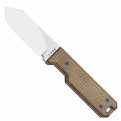 KI1133A2 Couteau Kizer Abrams | Lame Acier 14C28N Satin Spey Point | Manche Plaquettes Norplex | Housse kydex | Livraison Gratuite
