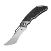 KI4642A1 Couteau Kizer Huntsmen Titane/Fibre Carbone Lame Acier S35VN Tanto IKBS Bolster Lock - Livraison Gratuite