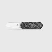 KIV2583A6 Couteau Kizer Mini Bay | Lame Acier 14C28N Satin | Manche Micarta Gray Vortex | Livraison Gratuite