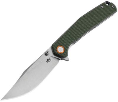 KKNJ335LGN Couteau Pliant Klaken Lancet Lame Acier 14C28N Manche Micarta Vert Linerlock Flipper - Livraison Gratuite