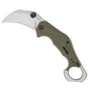 KS2064ODSW Couteau Kershaw Outlier Karambit Pliant A/O Lame Acier 8Cr13MoV Manche FRN Vert OD Verrouillage Liner Lock - Livraison Gratuite
