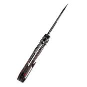 KT1099V4 Couteau Kansept Quasar Lame Drop Point Acier 154CM Manche G-Mascus Rouge & Noir Sécurité Crossbar Lock - Livraison Gratuite