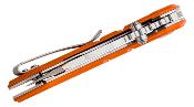 KT2030A6 Couteau Kansept Korvid M Orange Lame Cleaver Acier 154CM - Livraison Gratuite