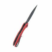 KUB236P Kubey Noble – Couteau pliant Liner Lock Lame Acier 14C28N Blackwash Manche Red G10 - Livraison Gratuite