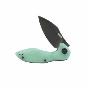 KU236Q Kubey Noble – Couteau pliant Liner Lock Lame Acier 14C28N Blackwash Manche Jade G10 - Livraison Gratuite