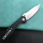 KUB314F Kubey Ruckus – Couteau Liner Lock | Lame Drop Point AUS-10 | Manche G10 Noir | Bearing - Livraison Gratuite