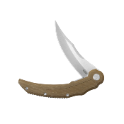 KUB346D Couteau Kubey Wave Crest – Couteau Pliant Pikal | Lame Satin Acier 14C28N | Manche Micarta Brown Roulements Billes - Livraison Gratuite