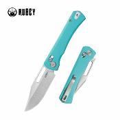 KUB396B Couteau pliant Kubey TBO | Lame Clip Point acier 14C28N | Crossbar Lock | Manche G10 Tiffany Blue – Livraison Gratuite