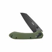 KUB446E Kubey Bonza Lame Acier 14C28N Satin Manche G10 OD Green Crossbar Lock - Livraison Gratuite