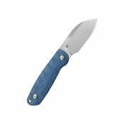 KUB455A Kubey Microburst KU455A – Couteau Lame Acier 14C28N Beadblast Manche Micarta Blue Etui Kydex Tek-Lok – Livraison Gratuite