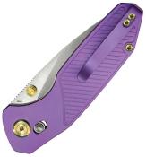 KUB488C — Couteau KB Knives Aero Lame Acier Bohler M390 Drop Point Satiné Manche Titane Violet Crossbar Lock Livraison Gratuite