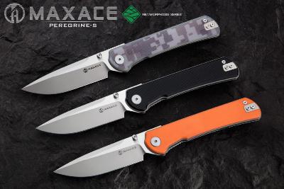 MAXMM302E Couteau Maxace Peregrine S Lame Acier 10Cr15CoMoV Manche G-10 Camouflage Liner Lock - Livraison Gratuite