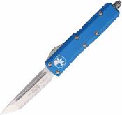 MCT23312BL Microtech UTX-85 D/E OTF – Couteau Automatique Double Action Lame Tanto Serr Acier M390 Manche Alu Bleu USA – Livraison Gratuite