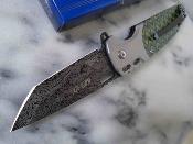 MTA2009GN MTech A/O – Couteau Lame Acier 3Cr13 Tanto Imit Damas Manche Alu Green Black Linerlock Clip – Livraison Gratuite