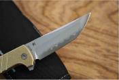 NMB2403S North Mountain Blade Chop 2 – Couteau Pliant Button Lock Lame SLD-Magic Tanto Manche Aluminium Bronze - Livraison Gratuite