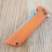 NMB2406O Couteau North Mountain Blade Chop 2 AEB-L Tanto Lame Acier Manche G10 Orange Button Lock - Livraison Gratuite