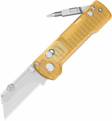 OKNU1PROPEI Oknife Otacle U1 Pro Rail Lock | Lame Acier Carbone SK5 | Manche PEI Ambre | Multi-Outils & Rail Lock - Livraison Gratuite