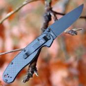 ON8838 Ontario RAT Model 2 Liner Lock | Couteau Lame Drop Point Acier AUS-8 Black | Manche Carbon Fiber / G-10 - Livraison Gratuite