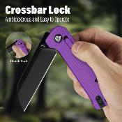 QS130GLE2 Couteau QSP Penguin Sheepfoot Lame Acier 14C28N Manche FRN Sécurité Glyde Lock - Livraison Gratuite